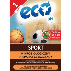 Eco-pH Sport - Preparat do mycia obiektów i sprzętów odnowy biologicznej - 1L